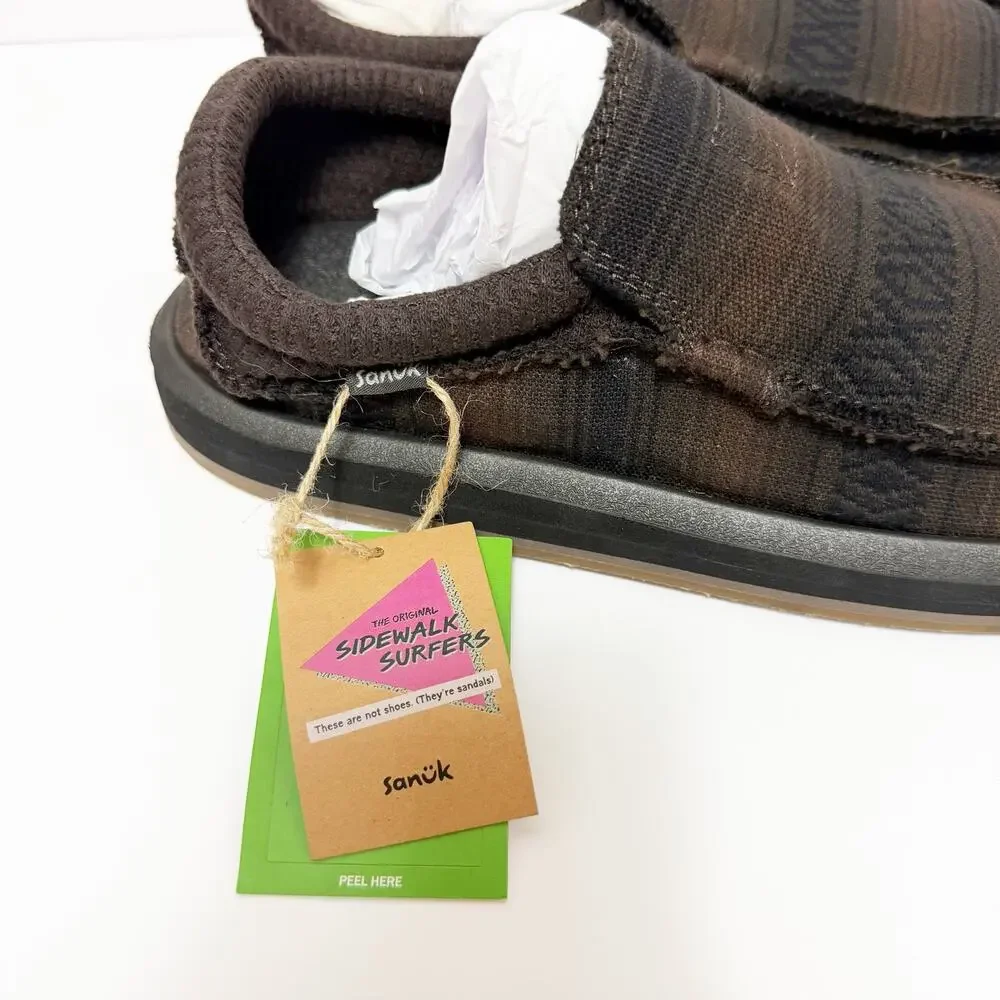 Sanuk Chiba Blanket Men's Slip On Shoes Size 7 NWT Casual Comfort Loafers